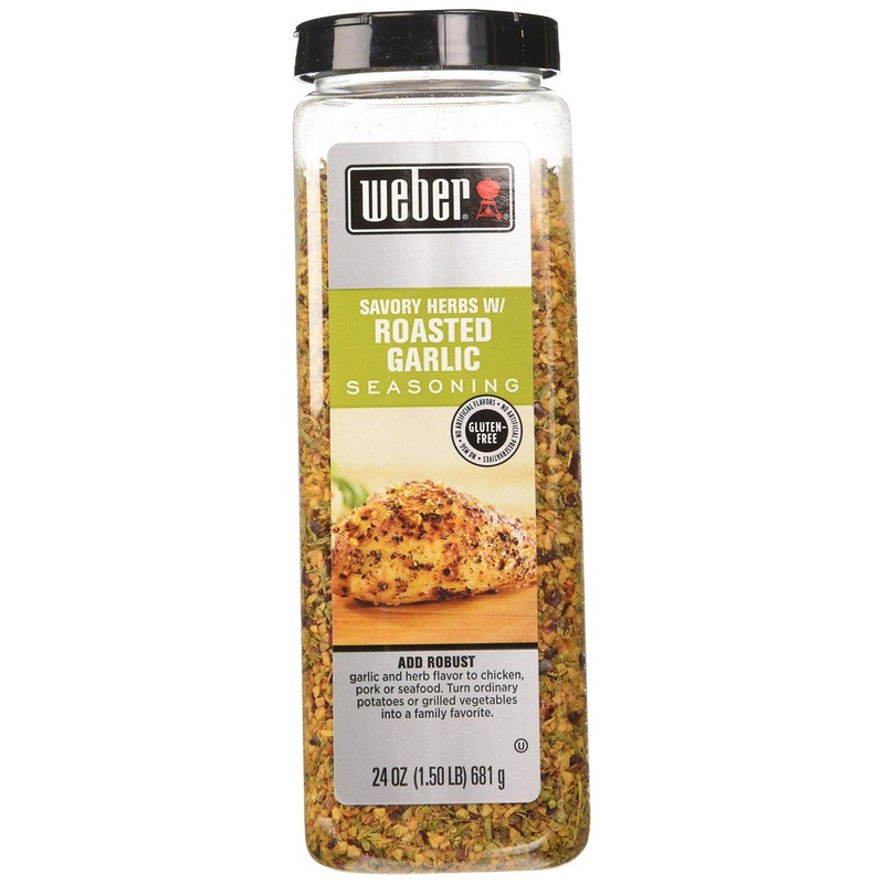 Weber All Natural Savory Herbs w Roasted Garlic Seasoning – MSG-Free, Gluten-Free