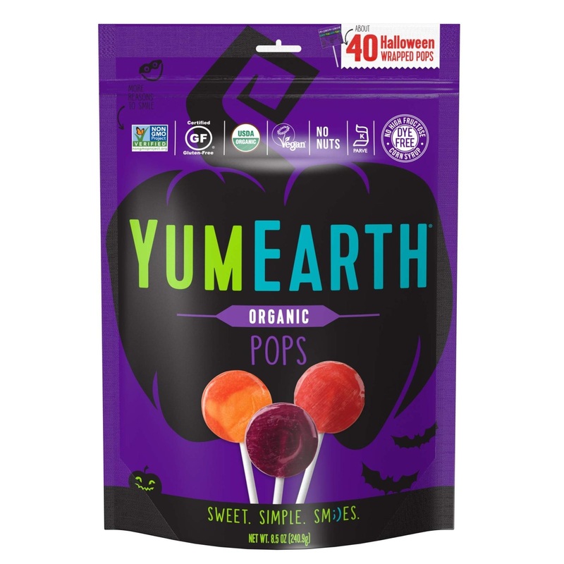 YumEarth Organic Halloween Lollipops – 40 Count Variety Pack