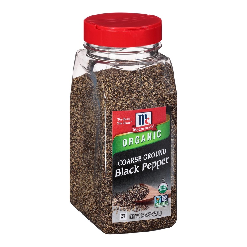 McCormick Organic Coarse Ground Black Pepper 12.75 oz – Premium Quality Spice