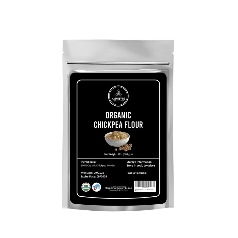 Naturevibe Botanicals Organic Chickpea Flour 2Lb – 32oz | Ideal for Cooking