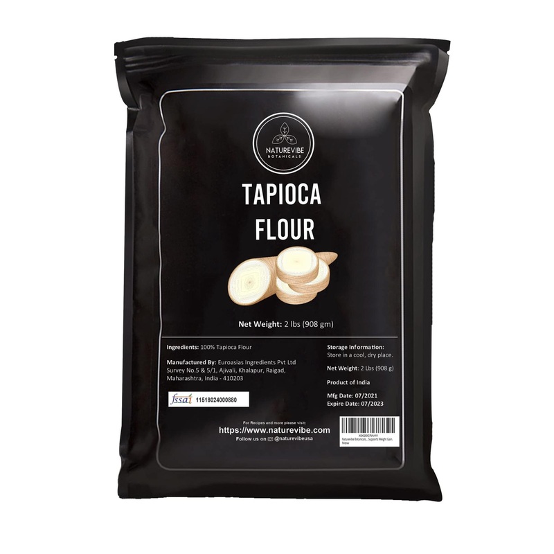Naturevibe Botanicals Tapioca Flour 2lbs | 32oz Pack | Cooking Essential