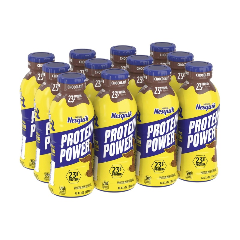 Nesquik Protein Power Chocolate Milk 168 Fl Oz – Rich & Delicious Formula for Energy Boost