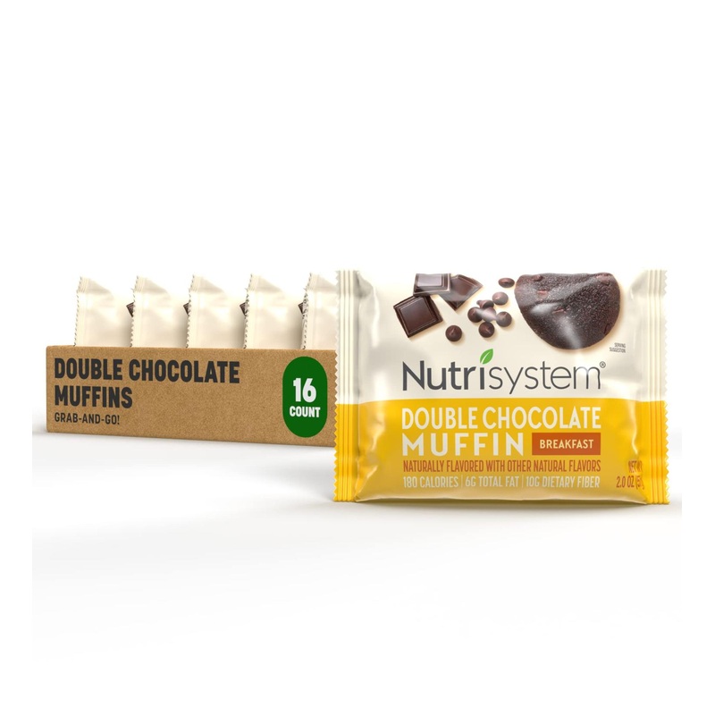 Nutrisystem Double Chocolate Muffin 16 ct – Weight Loss Muffins | Delicious and Nutritious for Your Diet Plan