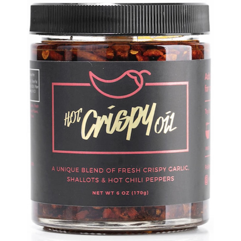 Hot Crispy Oil Original – Spicy Gourmet Olive Oil Infused with Garlic, Shallots, and Chili Peppers – 6 oz Jar (Vegan, Gluten-Free) – Ideal for Pizza, Pasta, Salads & More