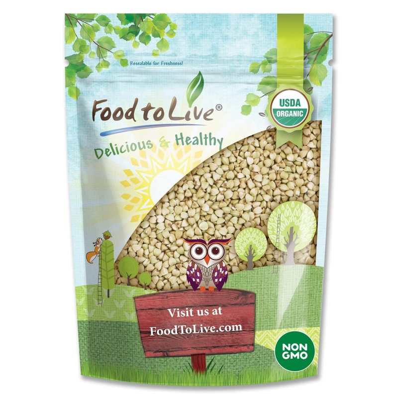 Organic Buckwheat Groats 5 Pounds – Hulled Non-GMO Kosher Raw Vegan Sirtfood Bulk