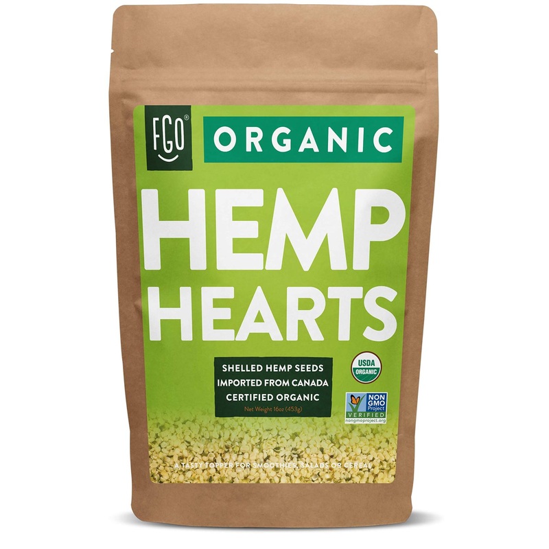 Organic Canadian Hemp Hearts – Shelled Seeds – 16oz Resealable Bag