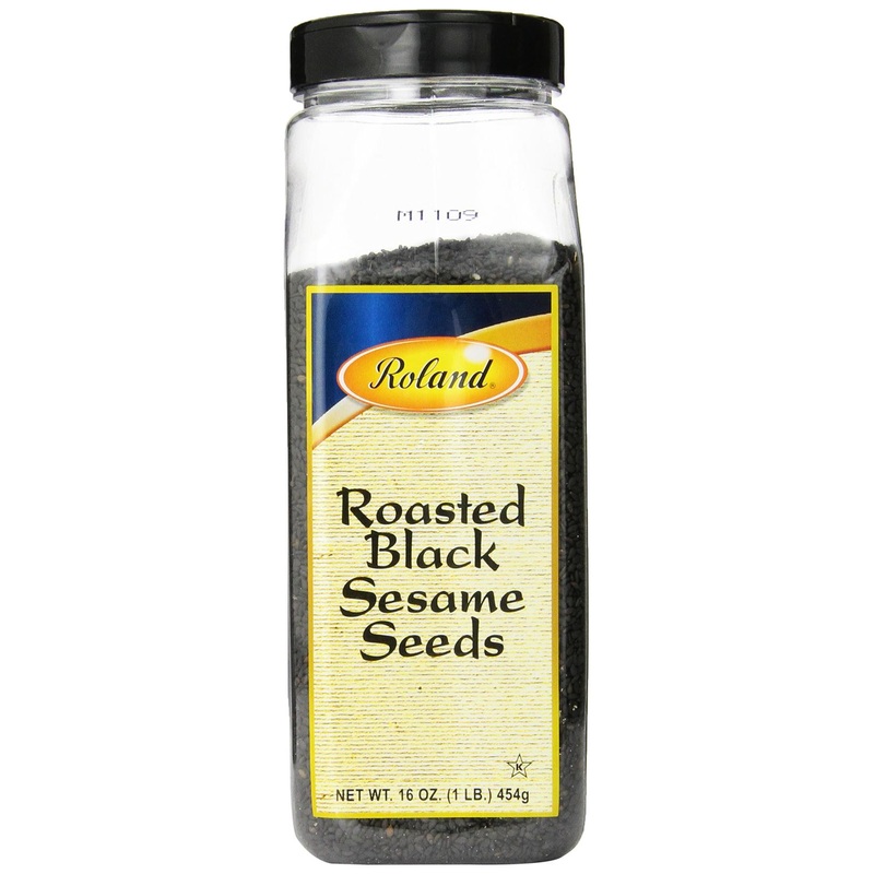 Roland Foods Roasted Black Sesame Seeds – 16oz Bottle | Imported Specialty Food