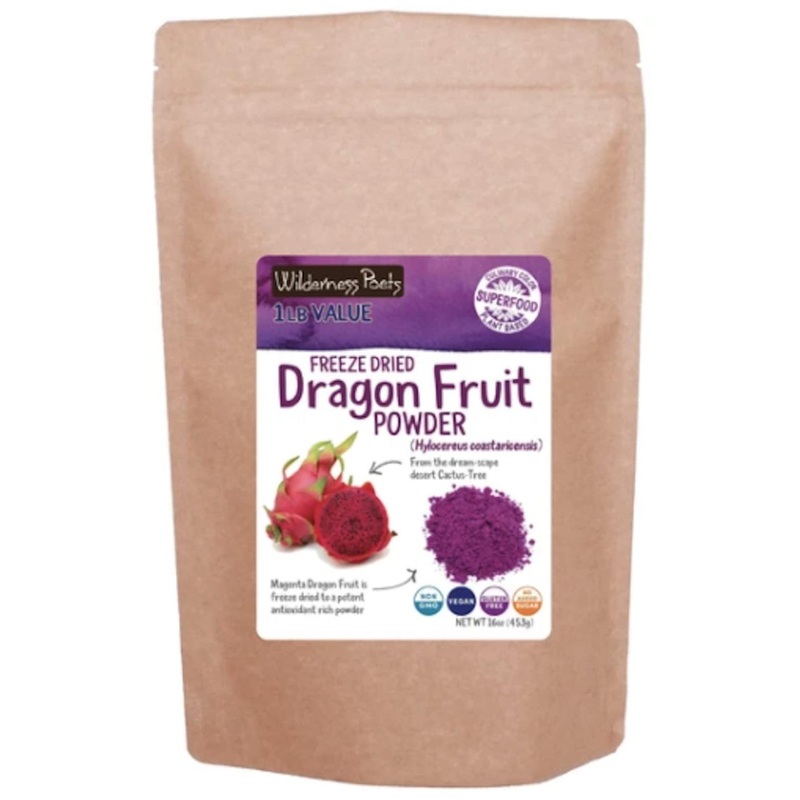 Wilderness Poets Freeze Dried Pink Pitahaya Dragon Fruit Powder – 16 Ounce – Antioxidant-Rich Superfood