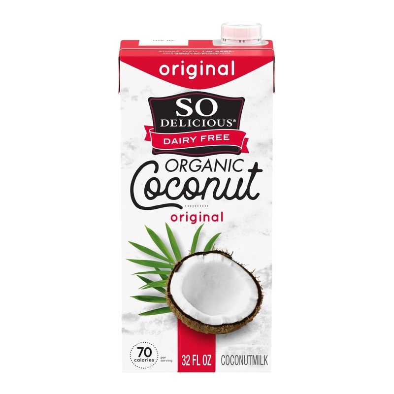 So Delicious Dairy Free Shelf-Stable Coconut Milk – Original, Vegan, Non-GMO Project Verified – 1 Quart