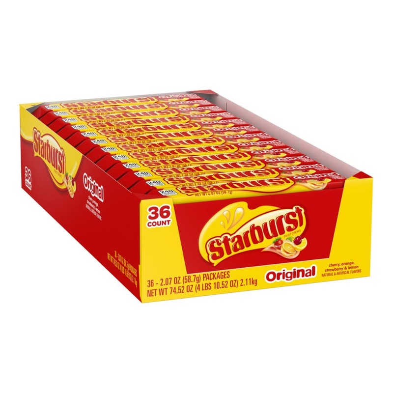 STARBURST Original Fruit Chews Candy – 36 Single Packs, 2.07 oz