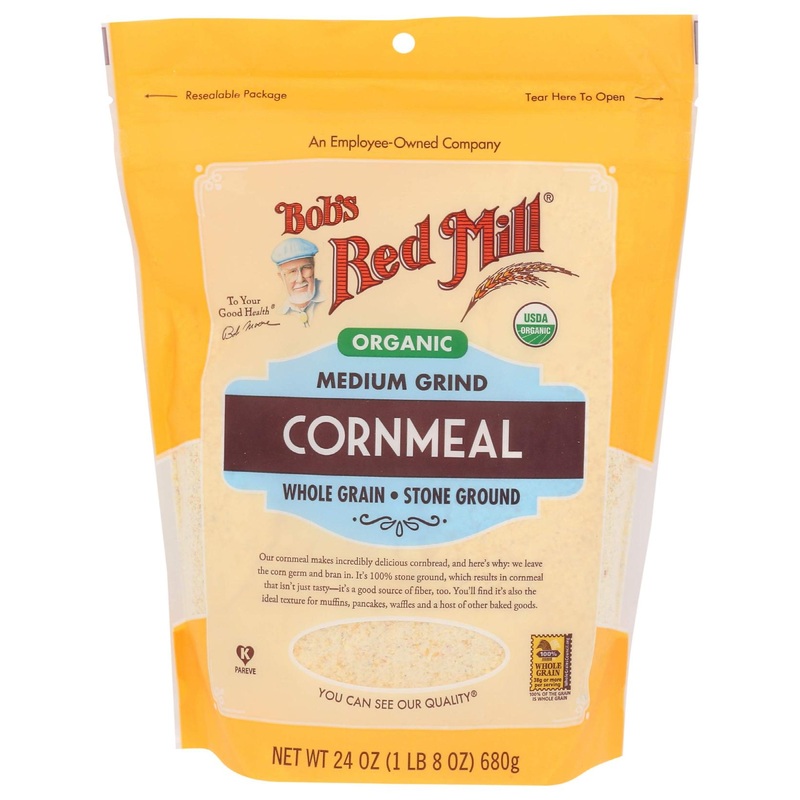 Bob’s Red Mill Organic Medium Grind Cornmeal – 24oz Resealable Pack