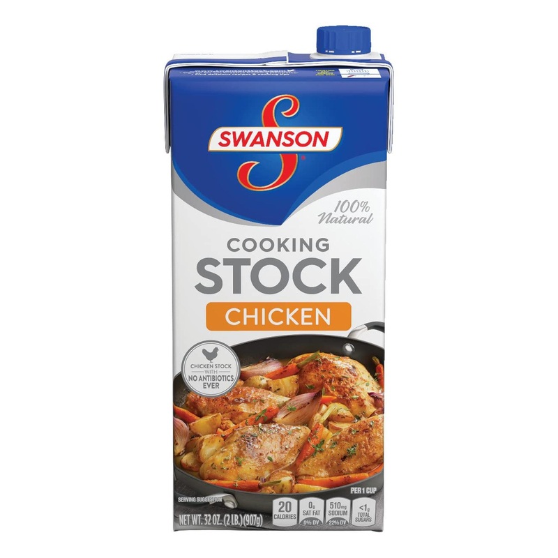 Swanson Chicken Stock 32oz | Resealable Cooking Stock Carton