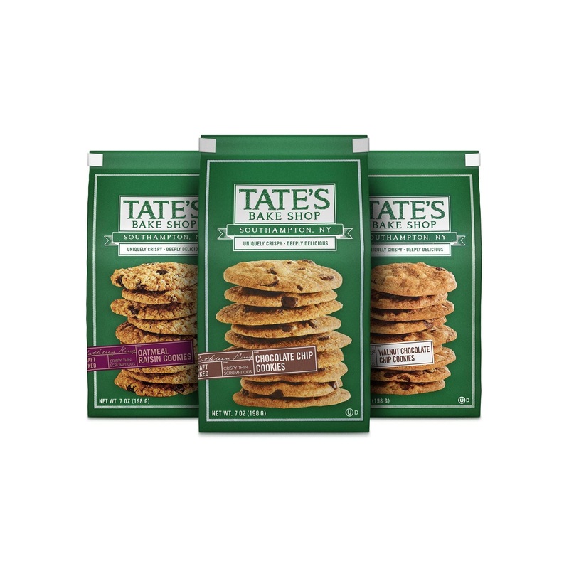 Tates Bake Shop Cookies Variety Pack – Oatmeal Raisin, Chocolate Chip, Chocolate Chip Walnut – 3 x 7 oz Bags