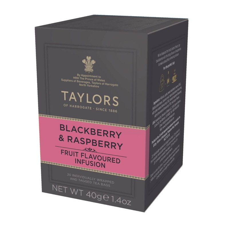Taylors of Harrogate Blackberry Raspberry Herbal Tea – 20 Teabags