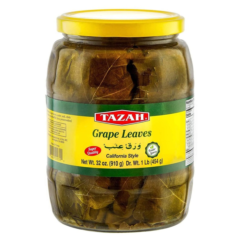 Tazah Grape Leaves 32oz Jar – California Style – 2 Pound Pack of 1