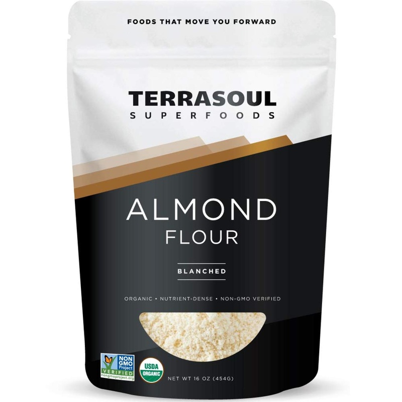 Terrasoul Superfoods Organic Almond Flour 1 Lb – Fine Texture, Grain-Free & Gluten-Free for Keto Baking