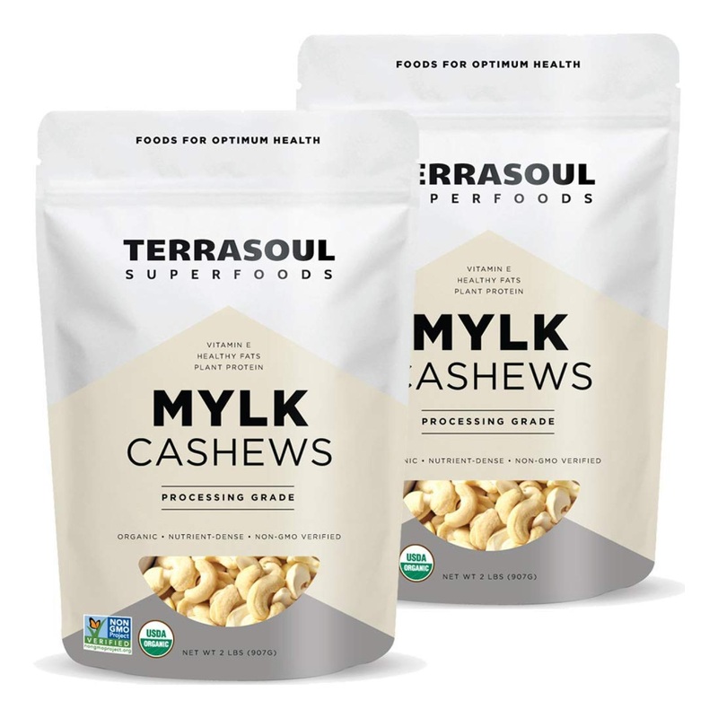 Terrasoul Superfoods Organic Raw Cashews (Mylk Grade) 4 Pounds