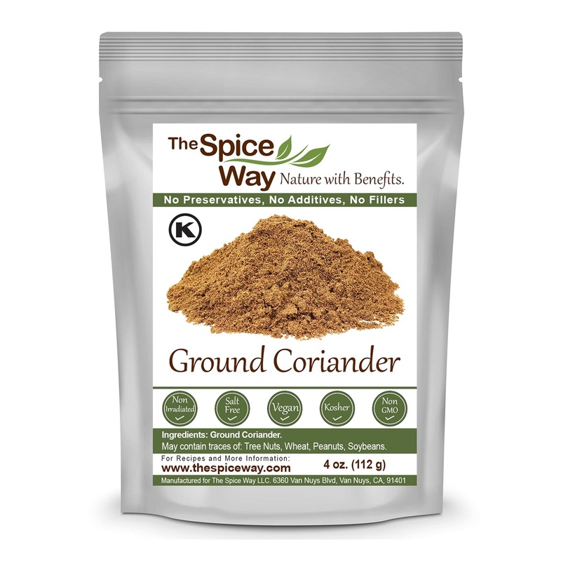 The Spice Way Ground Coriander – 4 oz Resealable Bag – Premium Quality