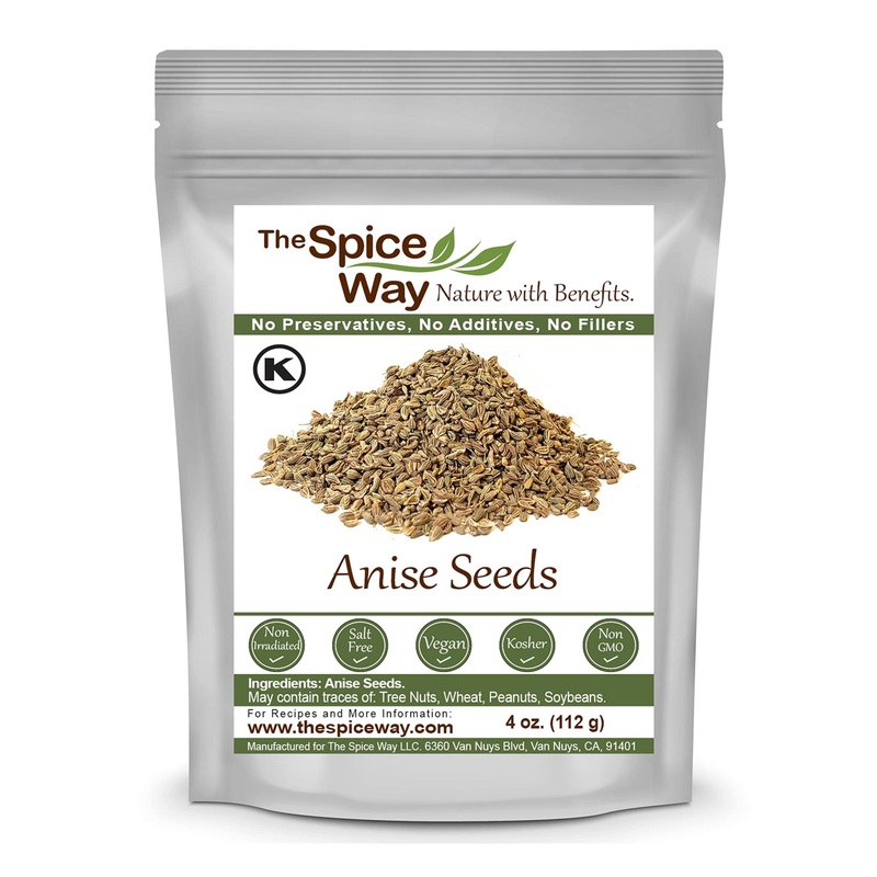 The Spice Way Premium Anise Seeds (4 oz) – Whole Seeds for Baking, Cooking, Tea – Aniseed Spice