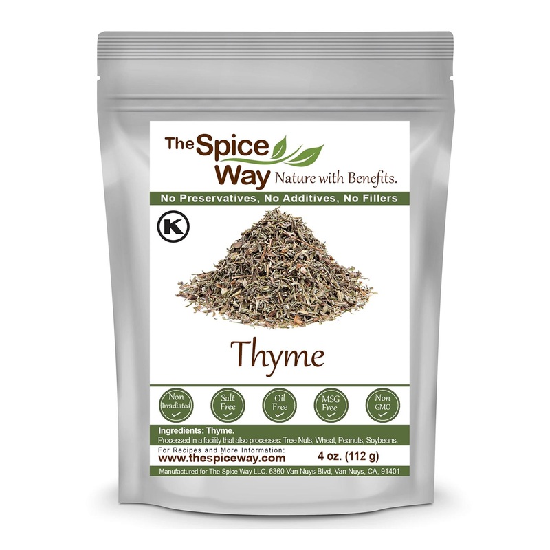 The Spice Way Thyme Leaves (4 oz) – Freshly Packaged Herbs for Cooking