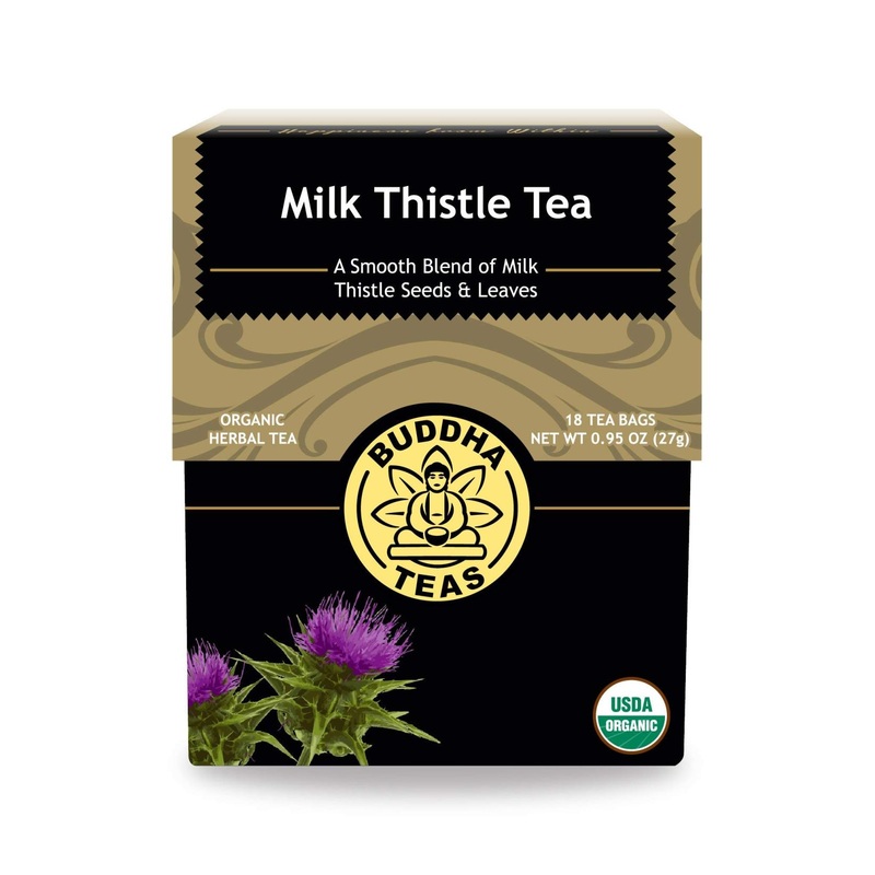 Buddha Teas Organic Milk Thistle Tea – USDA Organic & OU Kosher, 18 Bleach-Free Bags