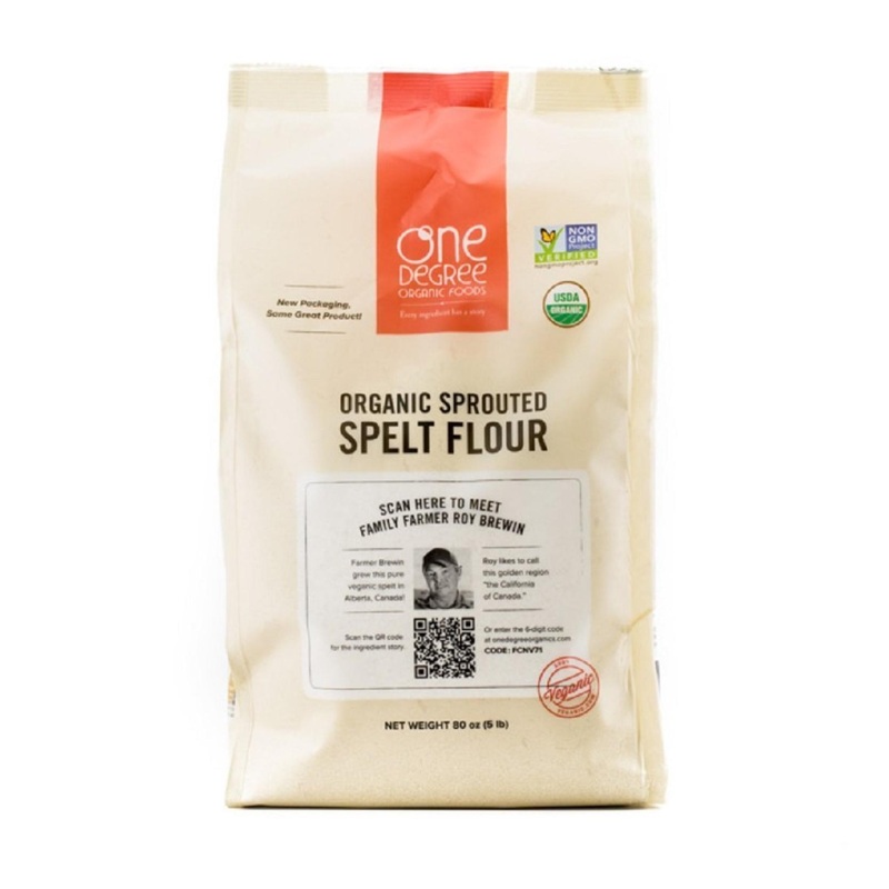 One Degree Organic Foods Sprouted Spelt Flour – 80 oz | Organic & Nutritious Baking