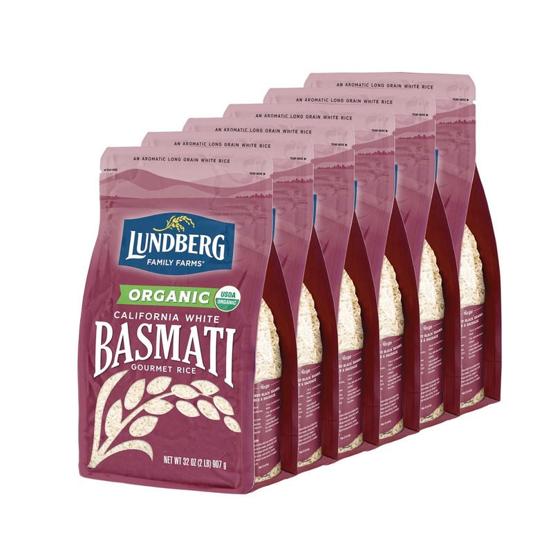 Organic California White Basmati Rice – 32 oz, 6-Pack | Gluten-Free, Non-GMO, Vegan, Kosher