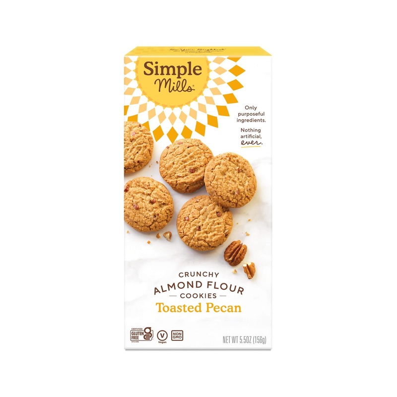 Simple Mills Gluten-Free Almond Flour Cookies – Toasted Pecan, Vegan Healthy Snack, 5.5 oz