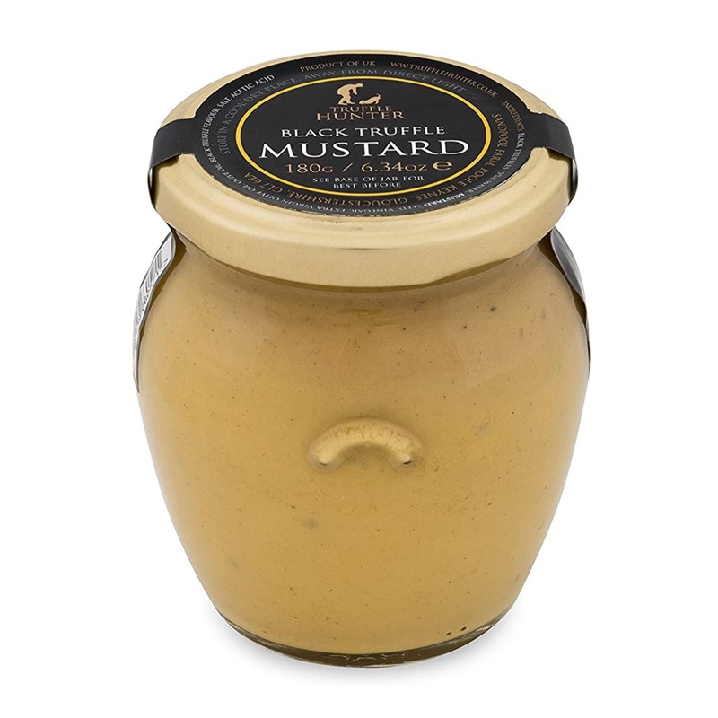 TruffleHunter Black Truffle Mustard 6.09 Oz – Dijon Gourmet Condiment
