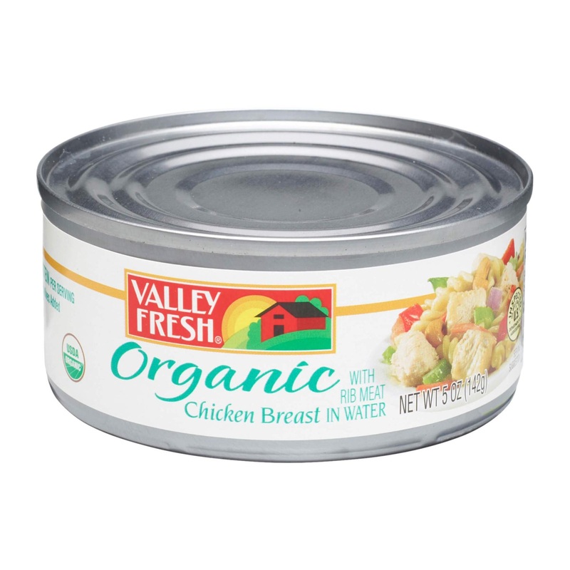 VALLEY FRESH Organic White Chicken in Water – 5oz | Premium Quality