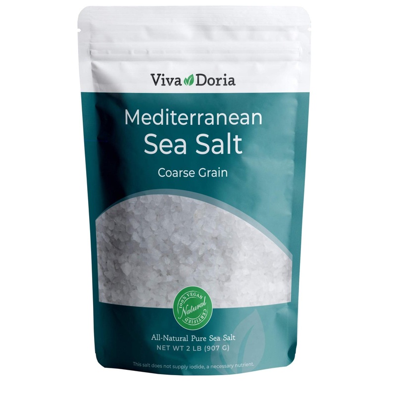 Viva Doria Mediterranean Sea Salt Coarse Grain 2 lb – Premium Quality Salt for Cooking & Seasoning