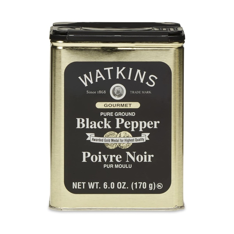 Watkins Gourmet Black Pepper 6 oz. Ground Spice Tin – 1-Pack