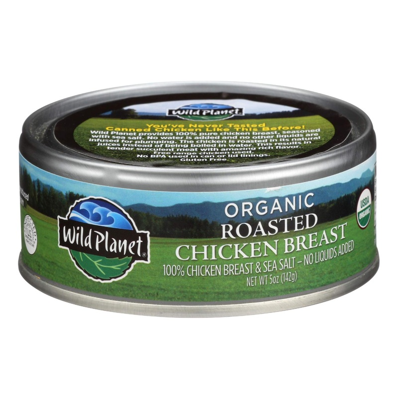 Wild Planet Organic Roasted Chicken Breast – Skinless, Boneless, 5oz with Sea Salt | Pack of 1