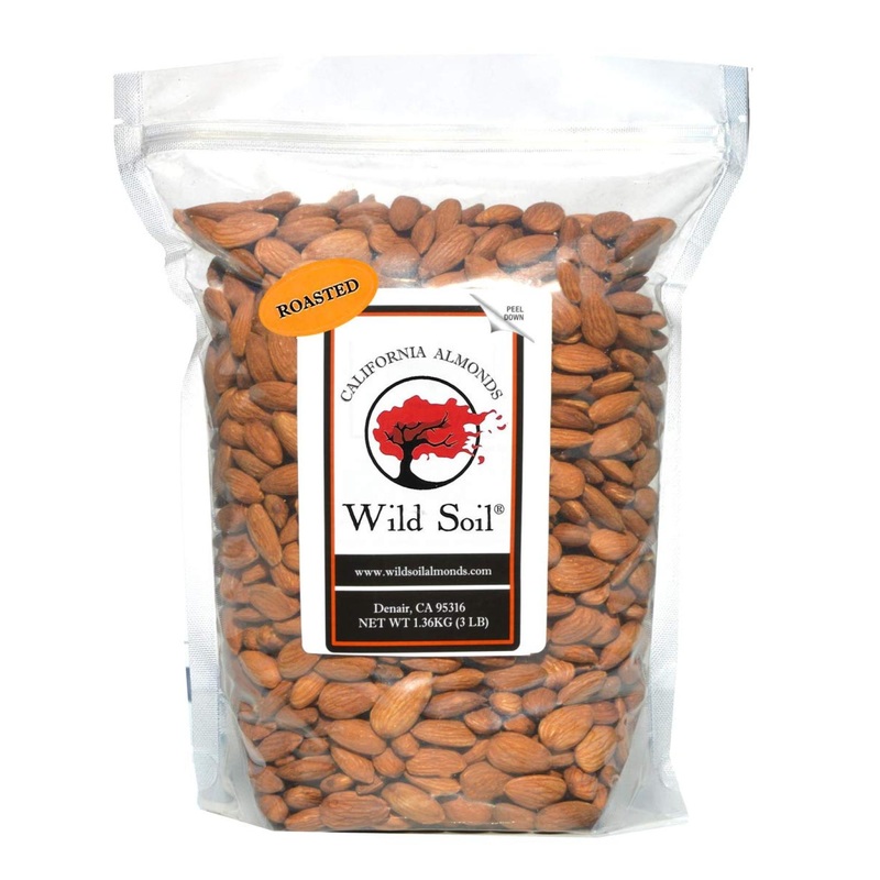 Wild Soil Beyond Almonds 20% Higher Protein | Distinct & Superior Medium Roast Almonds | 3 lb Pack | Unsalted & Organic