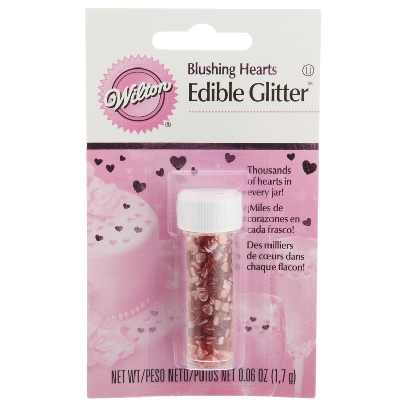 Wilton Pink Hearts Edible Glitter – 1.7g | Sparkling Cake Decoration