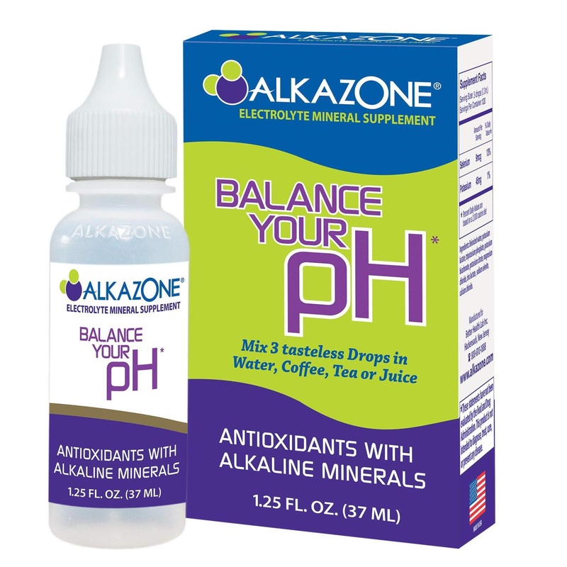 Alkazone pH Balance Alkaline Mineral Drops – 1.25 Oz, Yields 10 Gallons of Antioxidant Water