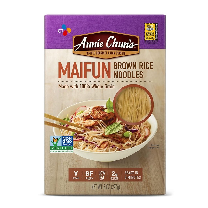 Annie Chun’s Brown Rice Noodles Maifun | Vegan, Gluten-Free, 8oz (Pack of 6) | Whole Grain Pasta Alternative