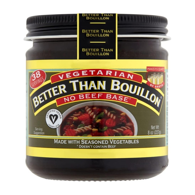 Better Than Bouillon Vegetarian No Beef Base – Vegan Broth, 8oz Jar (Makes 9.5 Quarts)