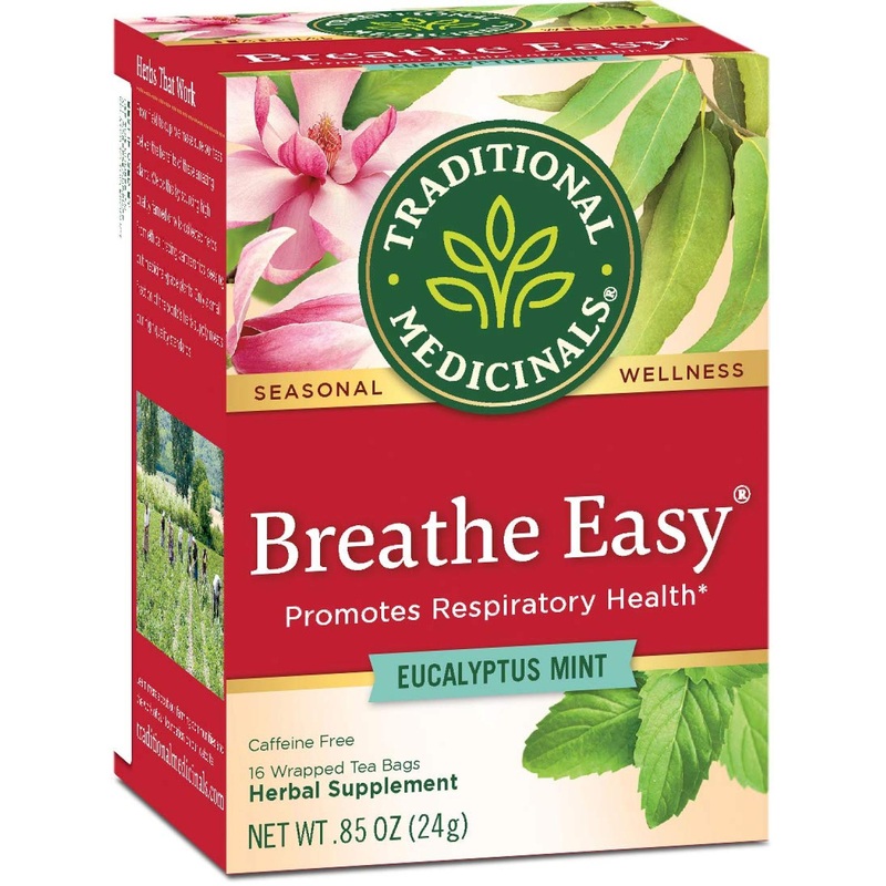 Breathe Easy Eucalyptus Mint Herbal Tea – 16 Bags | Supports Respiratory Health