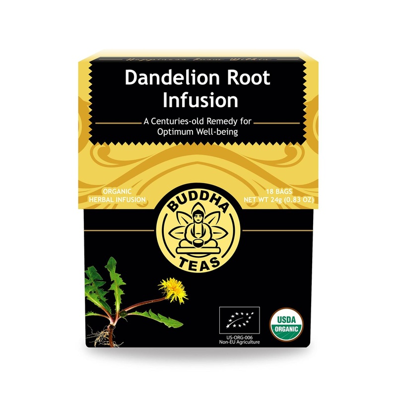 Buddha Teas Organic Dandelion Root Tea – USDA Organic, OU Kosher, 18 Bleach-Free Bags