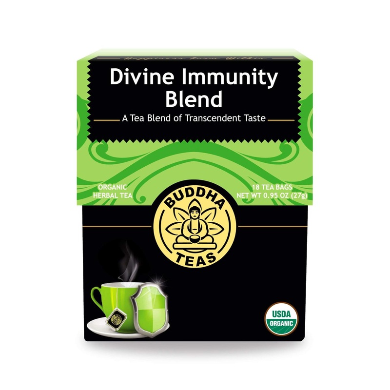Buddha Teas Organic Divine Immunity Blend – USDA & OU Kosher, 18 Bleach-Free Tea Bags