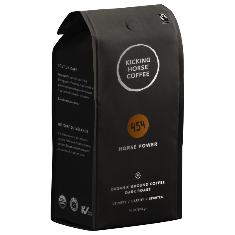 Buy Kicking Horse Coffee 454 Horse Power Dark Roast 10 oz – Organic, Fairtrade, Kosher