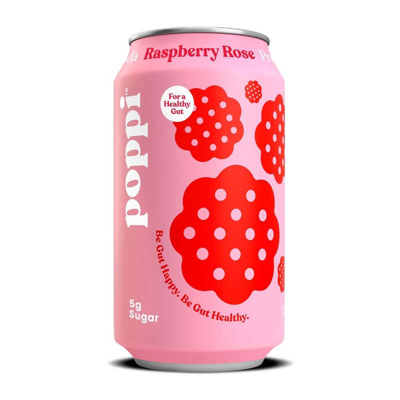 Buy Poppi Raspberry Rose Prebiotic Soda – 12 Fl Oz | Healthy Gut Drink