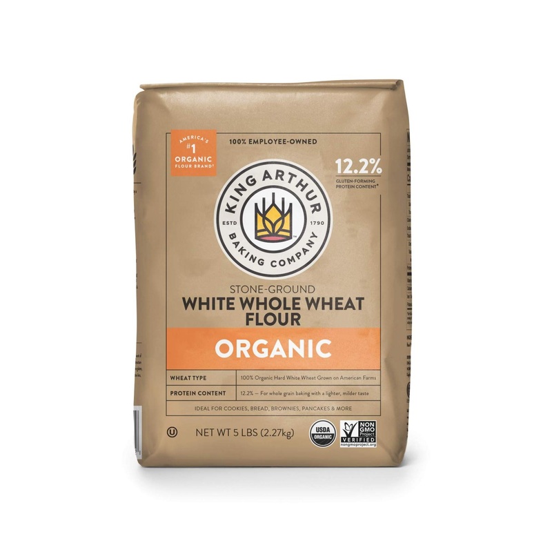King Arthur Organic White Whole Wheat Flour – 100% Whole Grain, Non-GMO, 5lb Pack