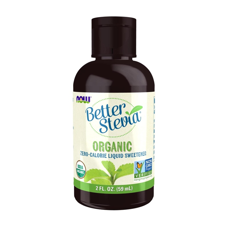 Now Foods Organic Better Stevia Zero-Calorie Liquid Sweetener – 2 fl oz (60 ml) | Natural Sugar Substitute