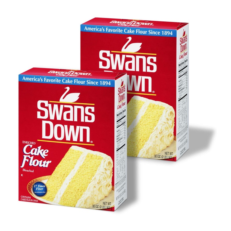 Swans Down Regular Cake Flour 2 Pound Boxes – Pack of 2 | Premium Quality Baking Flour