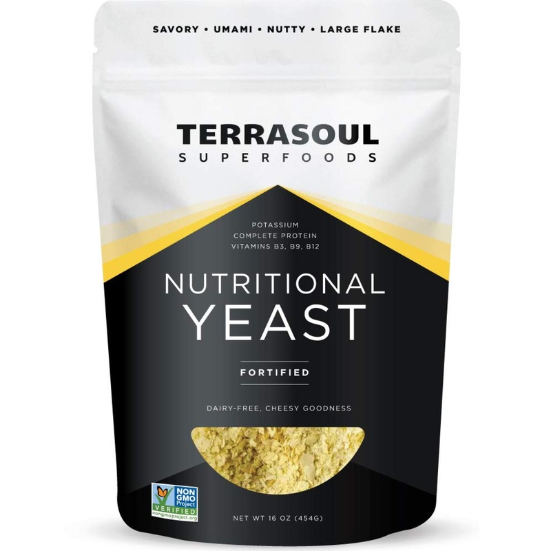 Terrasoul Superfoods Premium Nutritional Yeast Flakes 16oz – Fortified, Gluten-Free, Non-GMO, Vegan