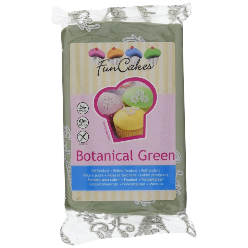Buy FunCakes Botanical Green Fondant | 250g for Cake Decorating | International Shipping Available