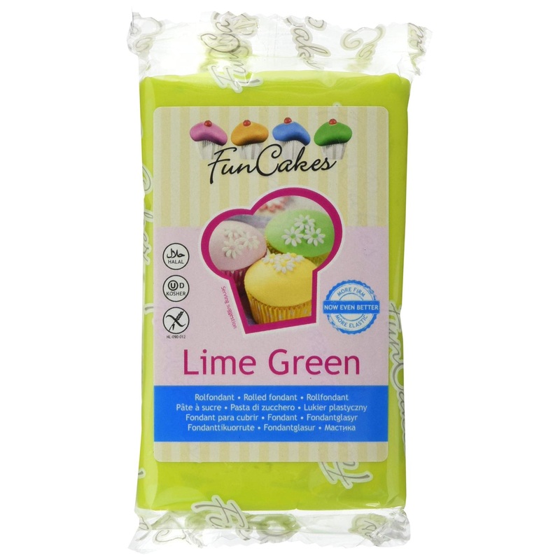 FunCakes Fondant – Lime Green (250g) for Cake Decorating | High-Quality Edible Paste | International Shipping Available