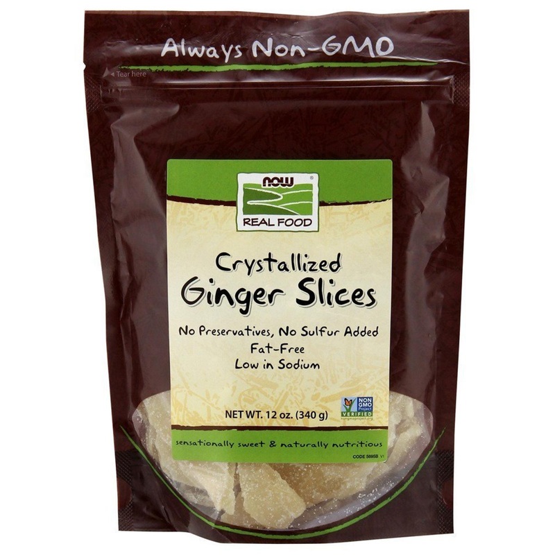 Now Foods Organic Crystallized Ginger Slices 12 oz | Real Food for Healthy Snacking